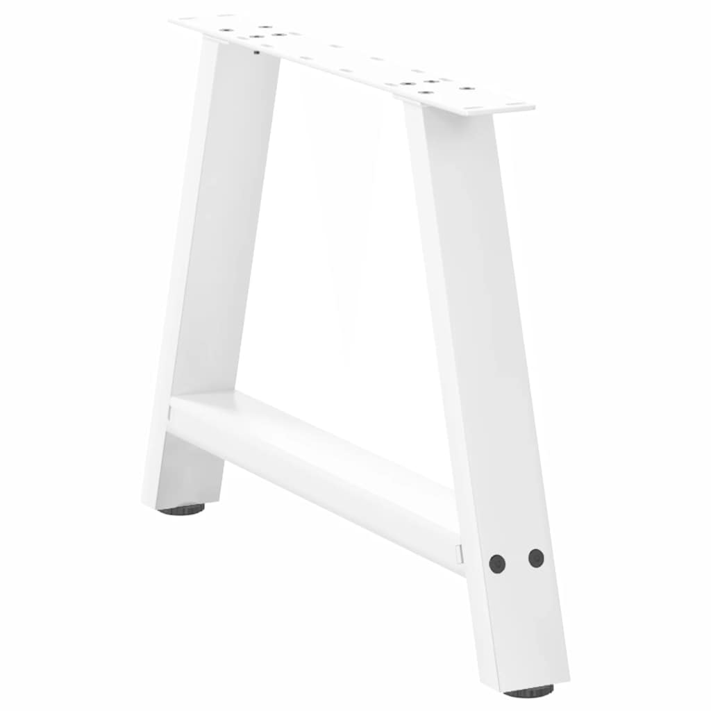vidaXL Couchtischbeine A-Form 2 Stk. Weiß 60x(42-43) cm Stahl