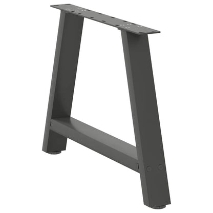 vidaXL Couchtischbeine A-Form 2 Stk. Anthrazit 60x(42-43) cm Stahl