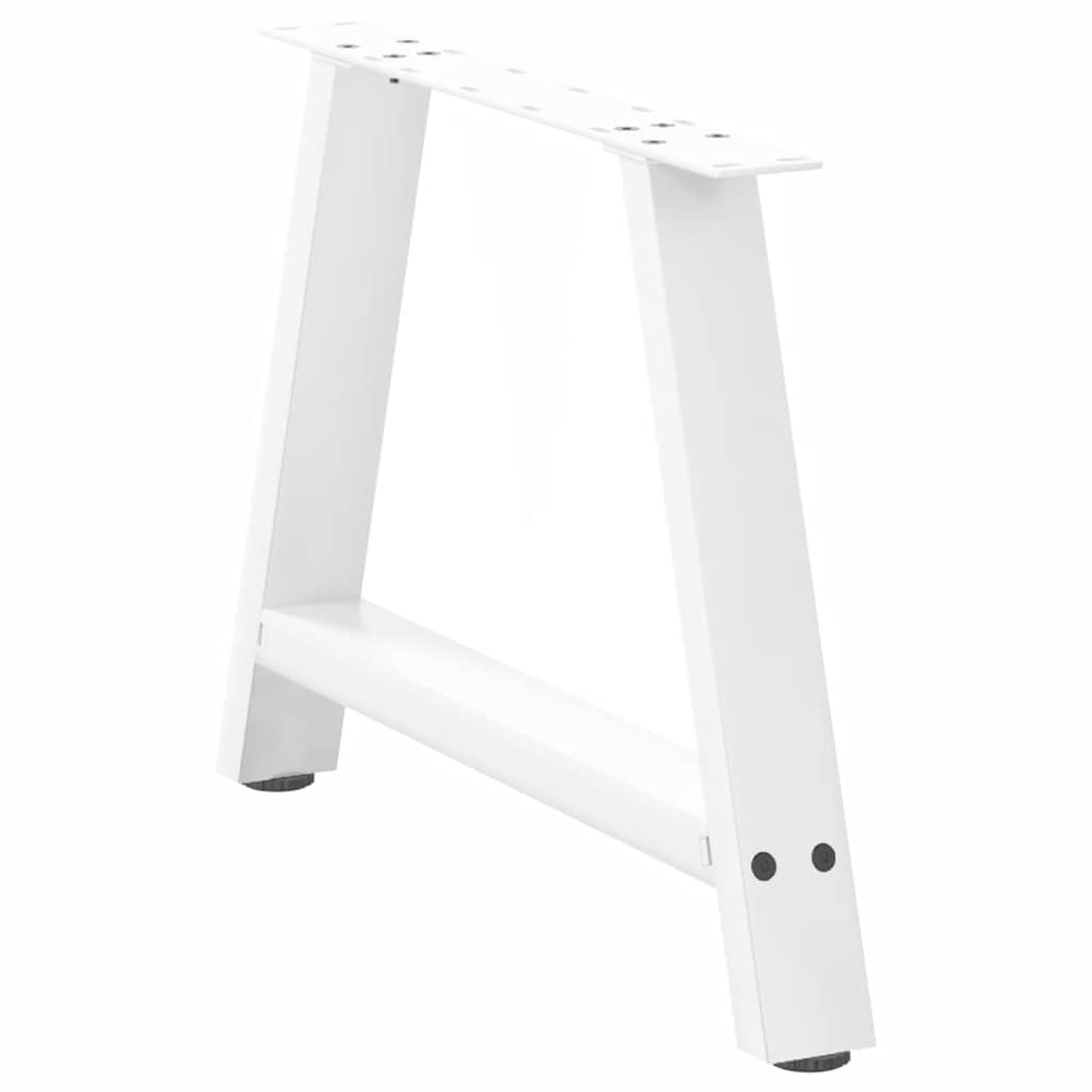 vidaXL Couchtischbeine A-Form 2 Stk. Weiß 70x(42-43) cm Stahl