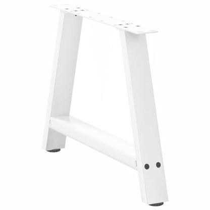 vidaXL Couchtischbeine A-Form 2 Stk. Weiß 70x(42-43) cm Stahl