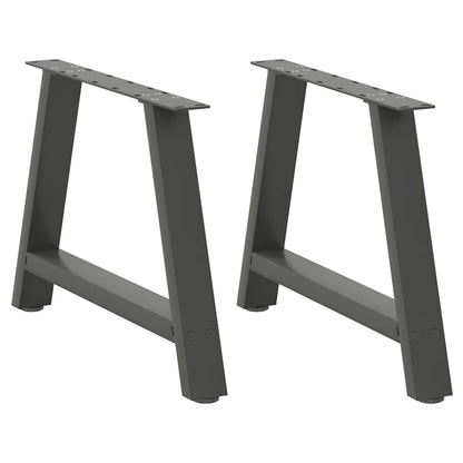 vidaXL Couchtischbeine A-Form 2 Stk. Anthrazit 70x(42-43) cm Stahl
