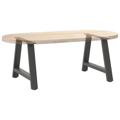 vidaXL Couchtischbeine A-Form 2 Stk. Anthrazit 70x(42-43) cm Stahl
