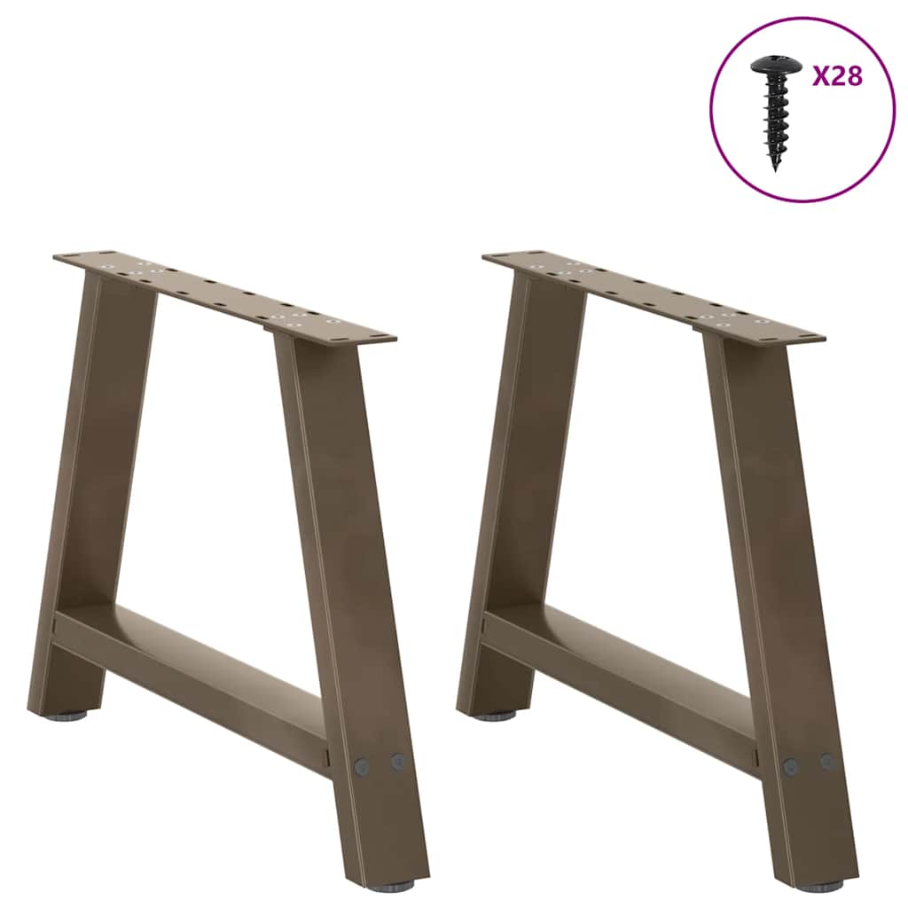 vidaXL Couchtischbeine A-Form 2 Stk. 70x(42-43) cm Stahl