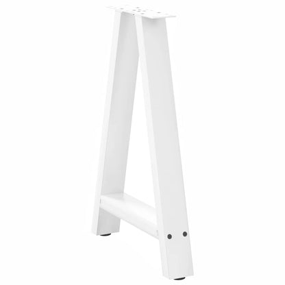vidaXL Esstischbeine A-Form 2 Stk. Weiß 50x(72-73) cm Stahl