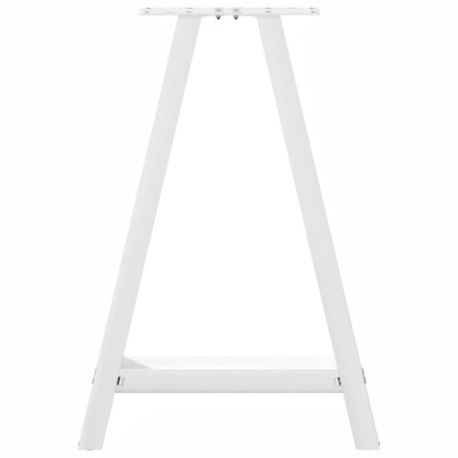 vidaXL Esstischbeine A-Form 2 Stk. Weiß 50x(72-73) cm Stahl