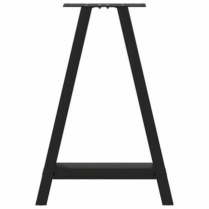 vidaXL Pieds de table à manger en forme de A 2 pcs Noir 60x(72-73) cm Acier