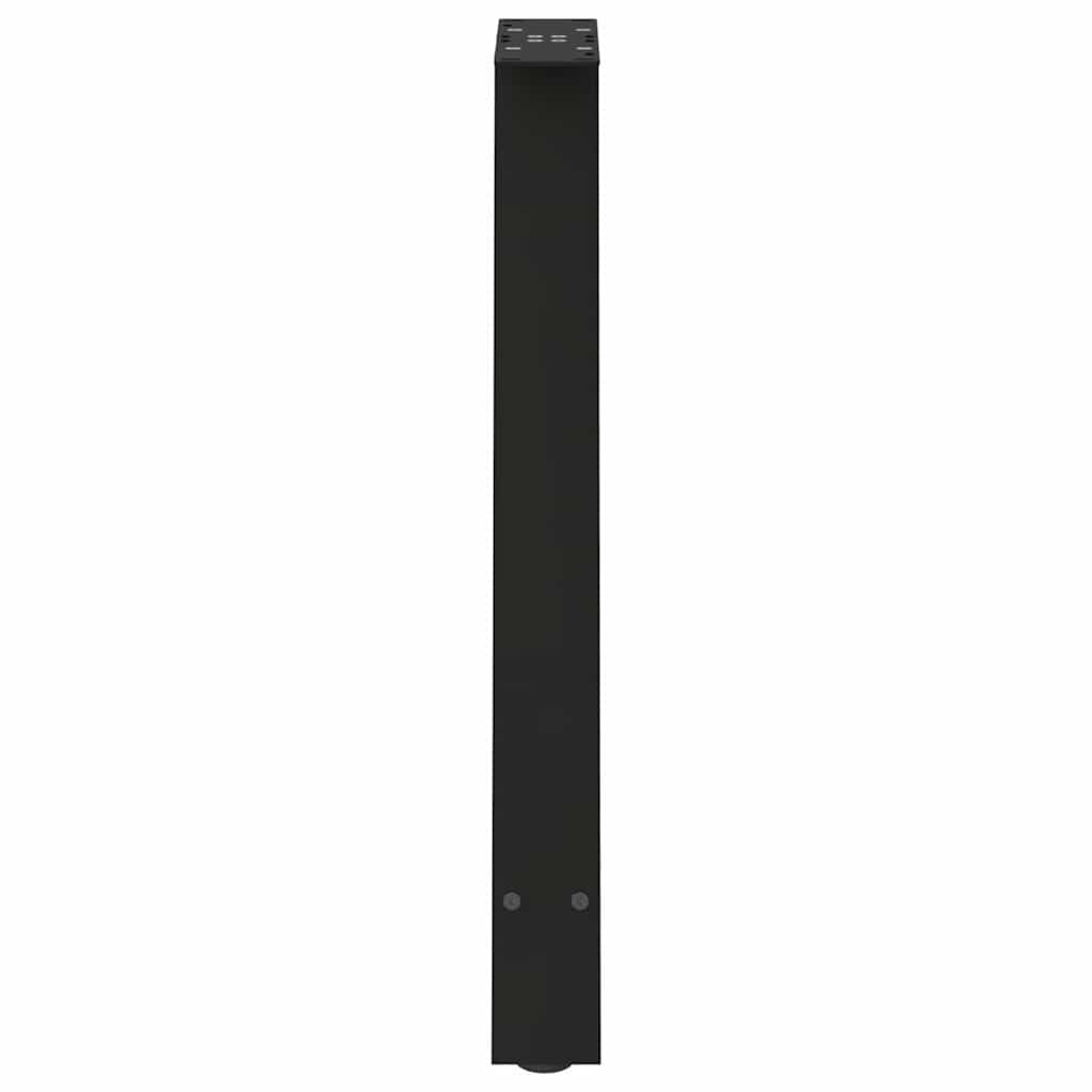 vidaXL Pieds de table à manger en forme de A 2 pcs Noir 60x(72-73) cm Acier