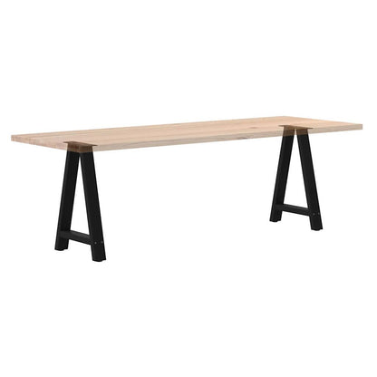 vidaXL Pieds de table à manger en forme de A 2 pcs Noir 60x(72-73) cm Acier