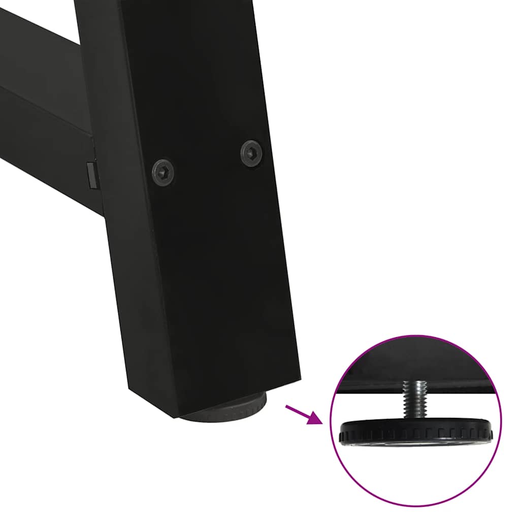 vidaXL Pieds de table à manger en forme de A 2 pcs Noir 60x(72-73) cm Acier