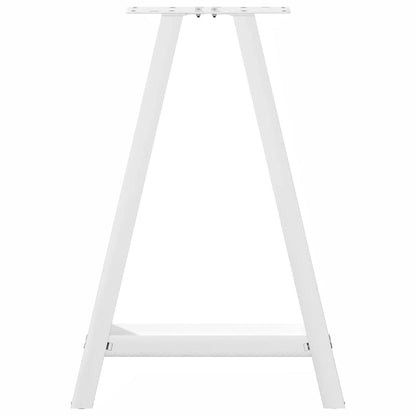 vidaXL Esstischbeine A-Form 2 Stk. Weiß 60x(72-73) cm Stahl