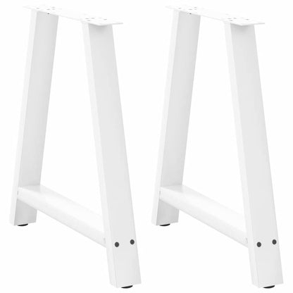 vidaXL Esstischbeine A-Form 2 Stk. Weiß 70x(72-73) cm Stahl