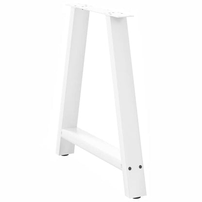 vidaXL Esstischbeine A-Form 2 Stk. Weiß 70x(72-73) cm Stahl
