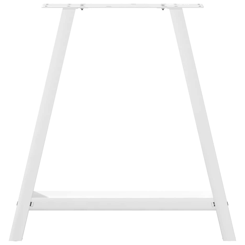 vidaXL Esstischbeine A-Form 2 Stk. Weiß 70x(72-73) cm Stahl