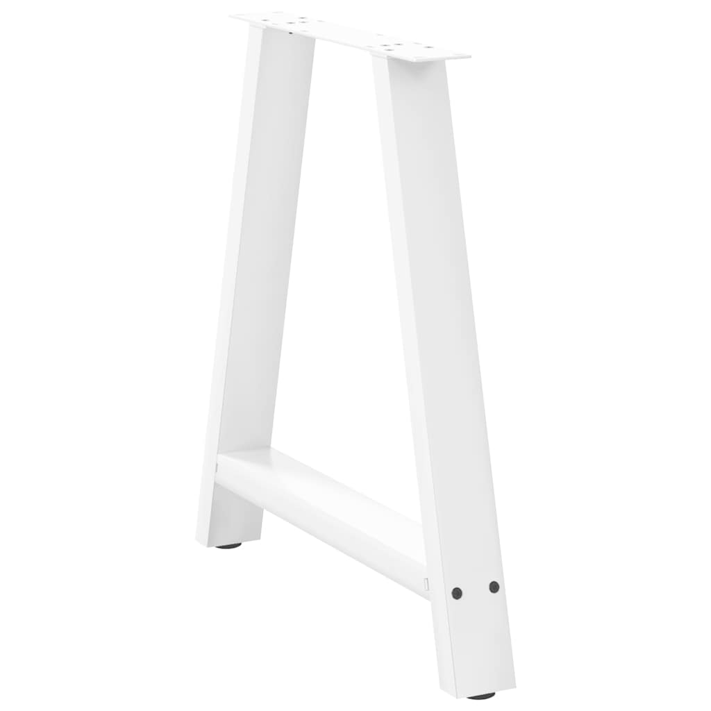 vidaXL Esstischbeine A-Form 2 Stk. Weiß 80x(72-73) cm Stahl