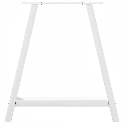 vidaXL Esstischbeine A-Form 2 Stk. Weiß 80x(72-73) cm Stahl