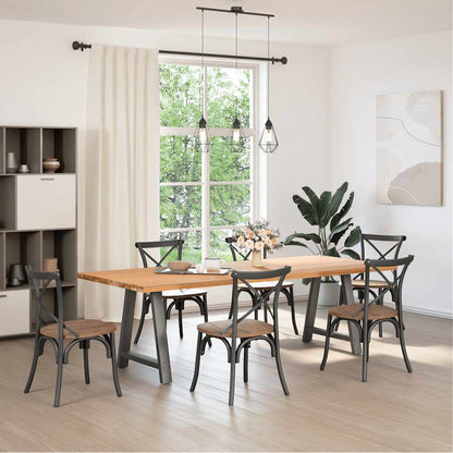 vidaXL Pieds de table à manger en forme de A 2 pcs Anthracite 80x(72-73) cm Acier