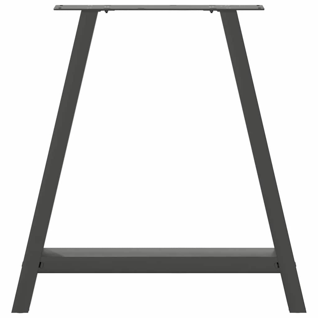 vidaXL Pieds de table à manger en forme de A 2 pcs Anthracite 80x(72-73) cm Acier