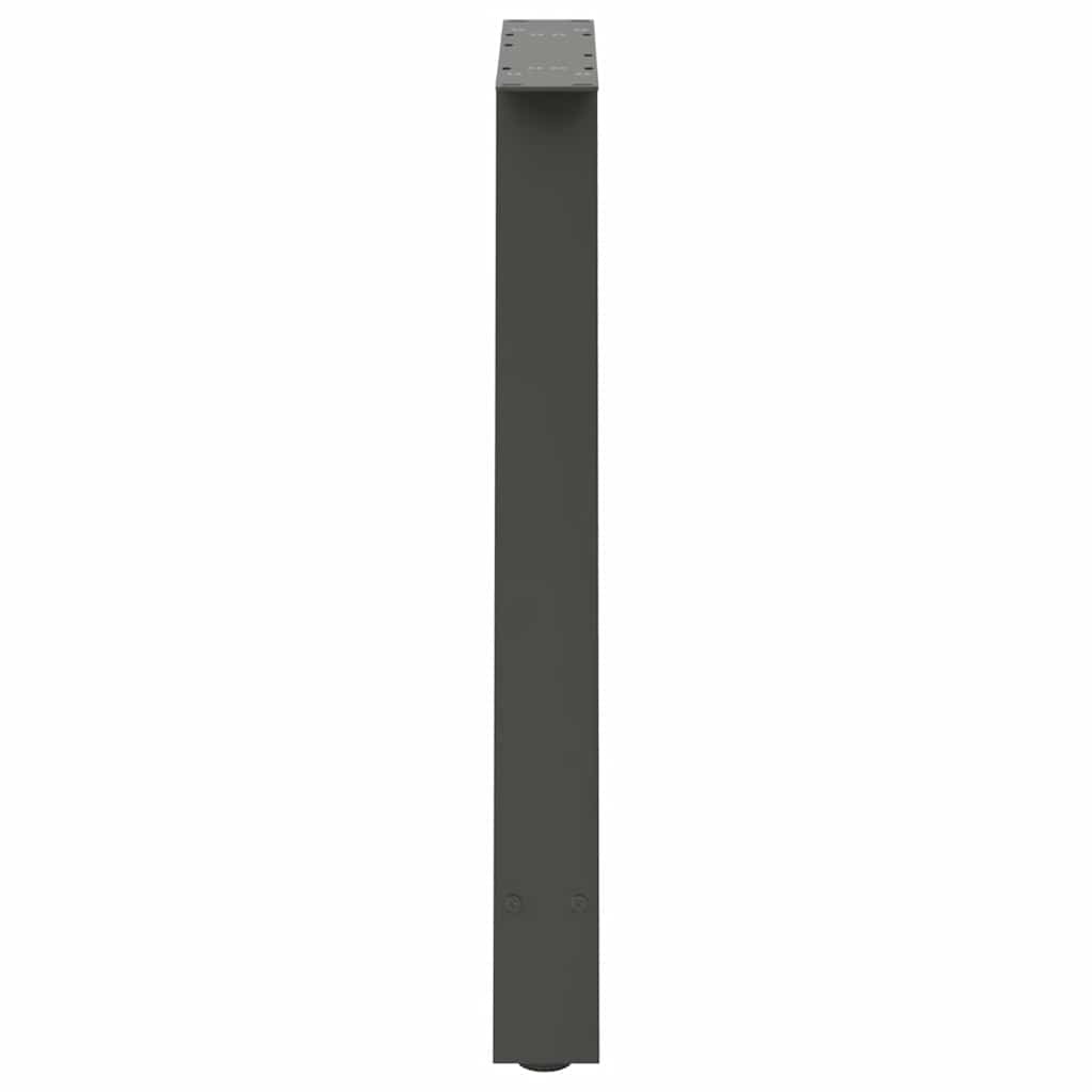 vidaXL Pieds de table à manger en forme de A 2 pcs Anthracite 80x(72-73) cm Acier