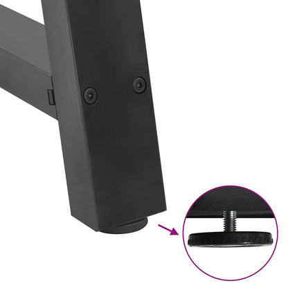 vidaXL Pieds de table à manger en forme de A 2 pcs Anthracite 80x(72-73) cm Acier