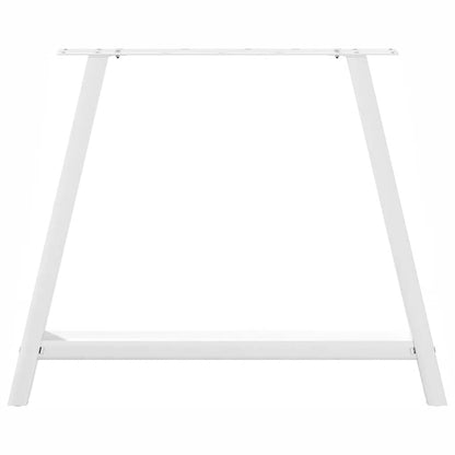 Esstischbeine A-Form 2 Stk. Weiß 90x(72-73) cm Stahl