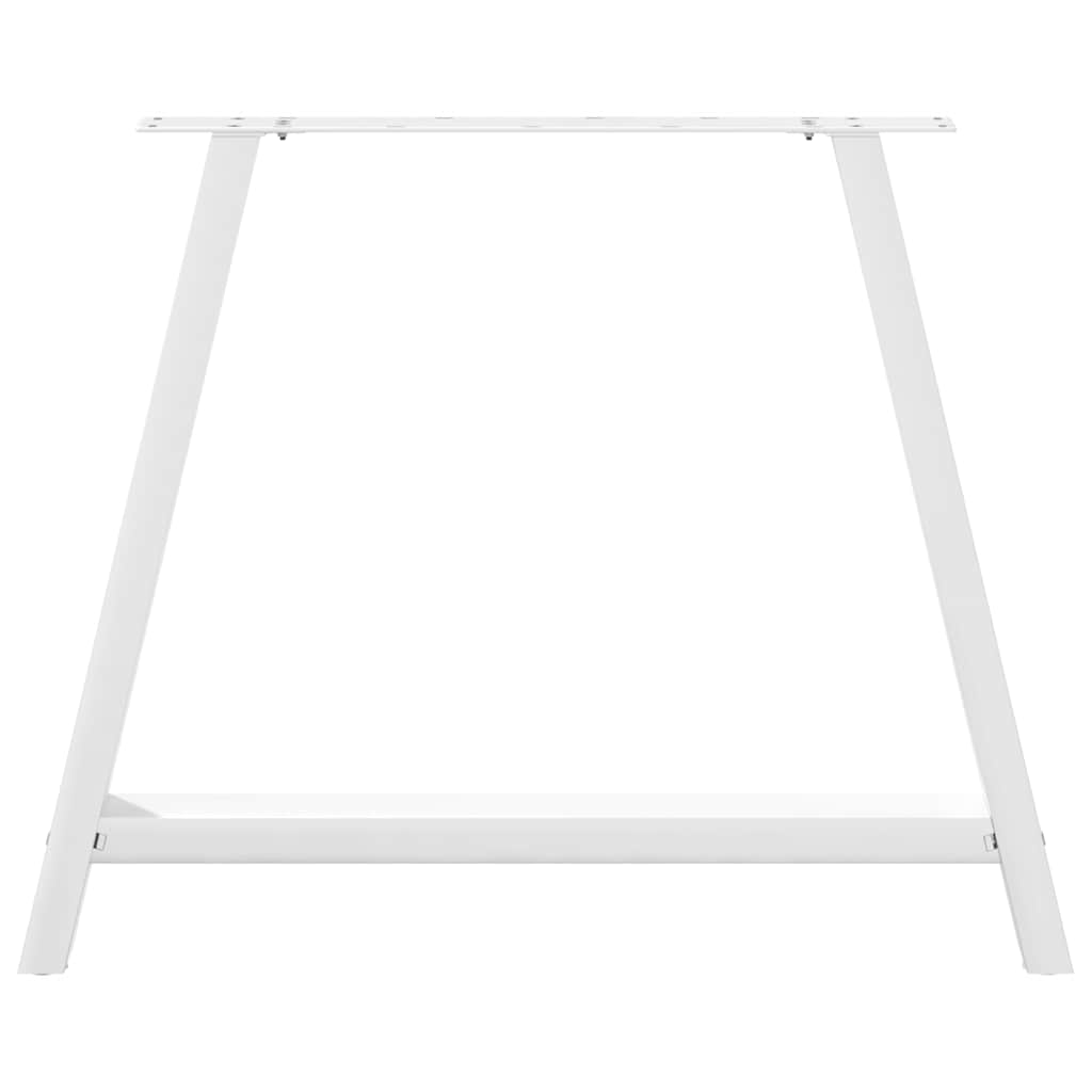 vidaXL Esstischbeine A-Form 2 Stk. Weiß 100x(72-73) cm Stahl