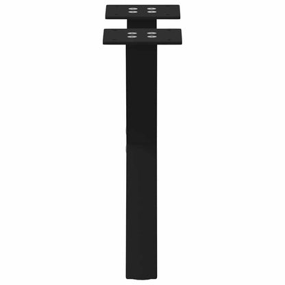 vidaXL Pieds de table basse en X 2 pcs Noir 30x(30-31) cm Acier