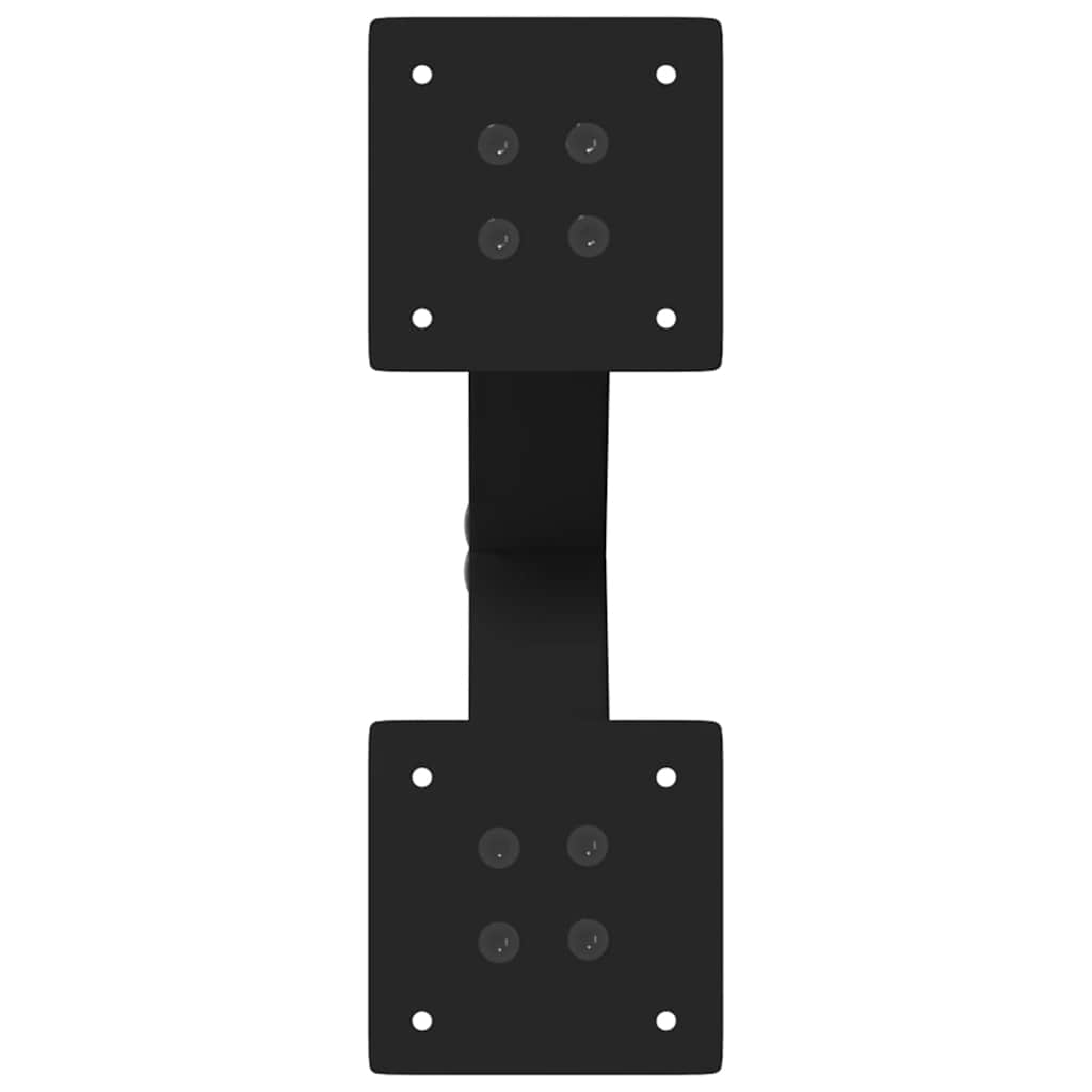 vidaXL Pieds de table basse en X 2 pcs Noir 30x(30-31) cm Acier
