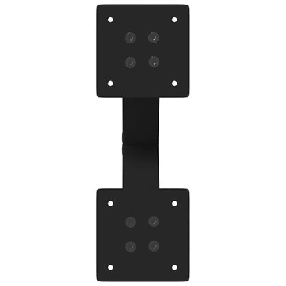 vidaXL Pieds de table basse en X 2 pcs Noir 30x(30-31) cm Acier