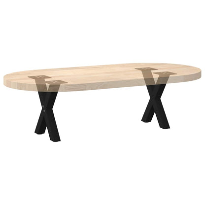 vidaXL Pieds de table basse en X 2 pcs Noir 30x(30-31) cm Acier