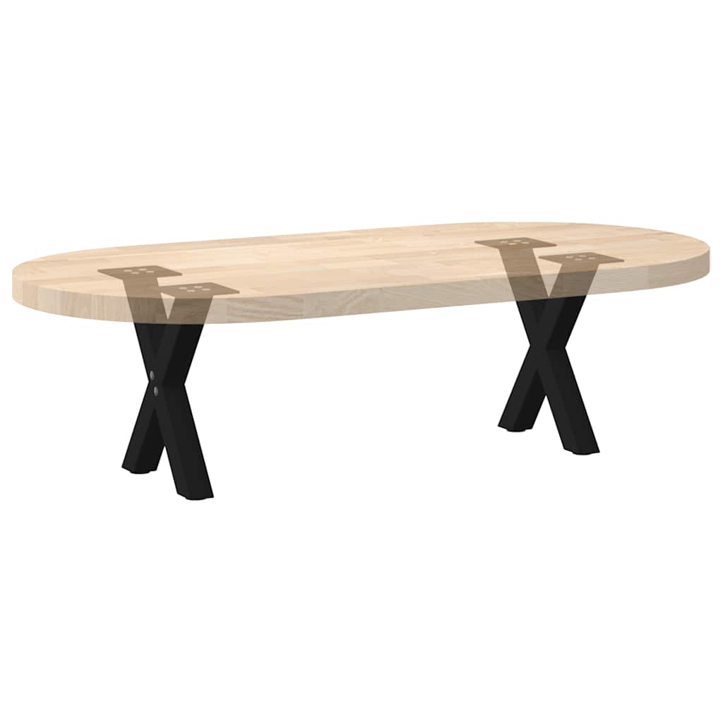 vidaXL Couchtischbeine X-Form 2 Stk. Schwarz 37x(30-31) cm Stahl