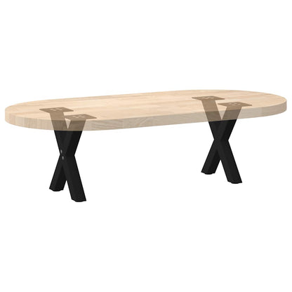 vidaXL Couchtischbeine X-Form 2 Stk. Schwarz 37x(30-31) cm Stahl