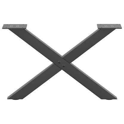 vidaXL Couchtischbeine X-Form 2 Stk. Anthrazit 50x(30-31) cm Stahl