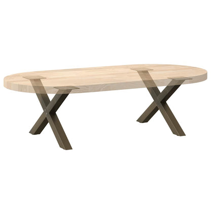 vidaXL Couchtischbeine X-Form 2 Stk. Naturstahl 50x(30-31) cm Stahl