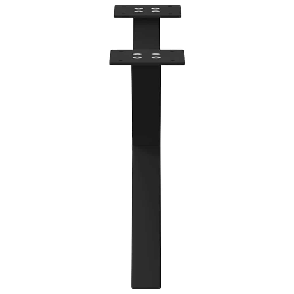 vidaXL Pieds de table basse en X 2 pcs Noir 60x(30-31) cm Acier