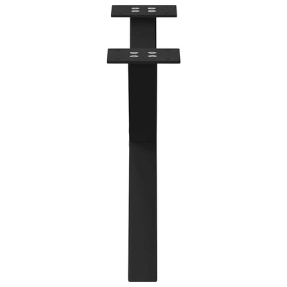 vidaXL Pieds de table basse en X 2 pcs Noir 60x(30-31) cm Acier