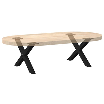 vidaXL Pieds de table basse en X 2 pcs Noir 60x(30-31) cm Acier