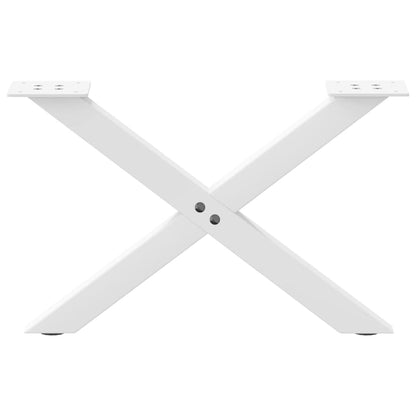 vidaXL Couchtischbeine X-Form 2 Stk. Weiß 60x(30-31) cm Stahl