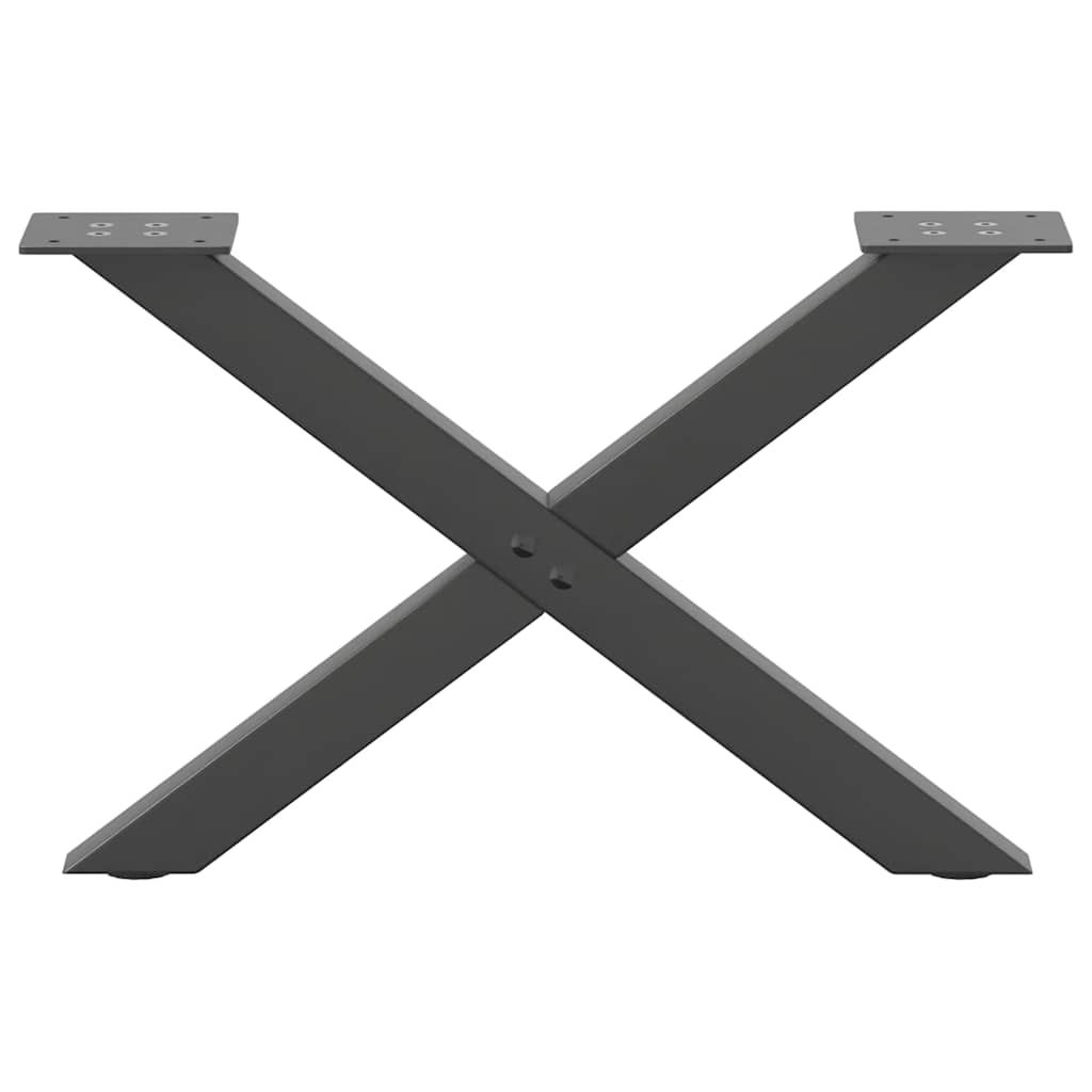 vidaXL Couchtischbeine X-Form 2 Stk. Anthrazit 60x(30-31) cm Stahl