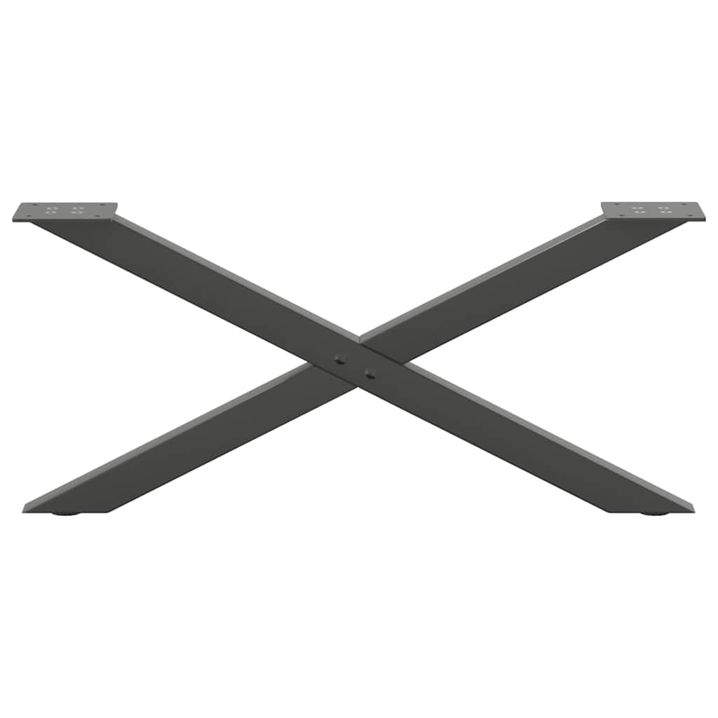 vidaXL Couchtischbeine X-Form 2 Stk. Anthrazit 70x(30-31) cm Stahl