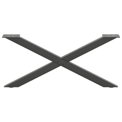 vidaXL Couchtischbeine X-Form 2 Stk. Anthrazit 70x(30-31) cm Stahl