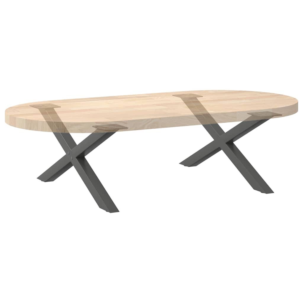 vidaXL Couchtischbeine X-Form 2 Stk. Anthrazit 70x(30-31) cm Stahl
