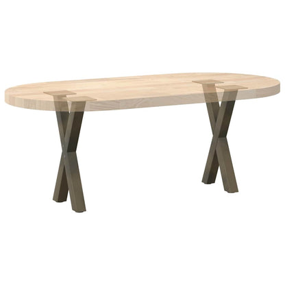 vidaXL Couchtischbeine X-Form 2 Stk. Naturstahl 28x(42-43) cm Stahl