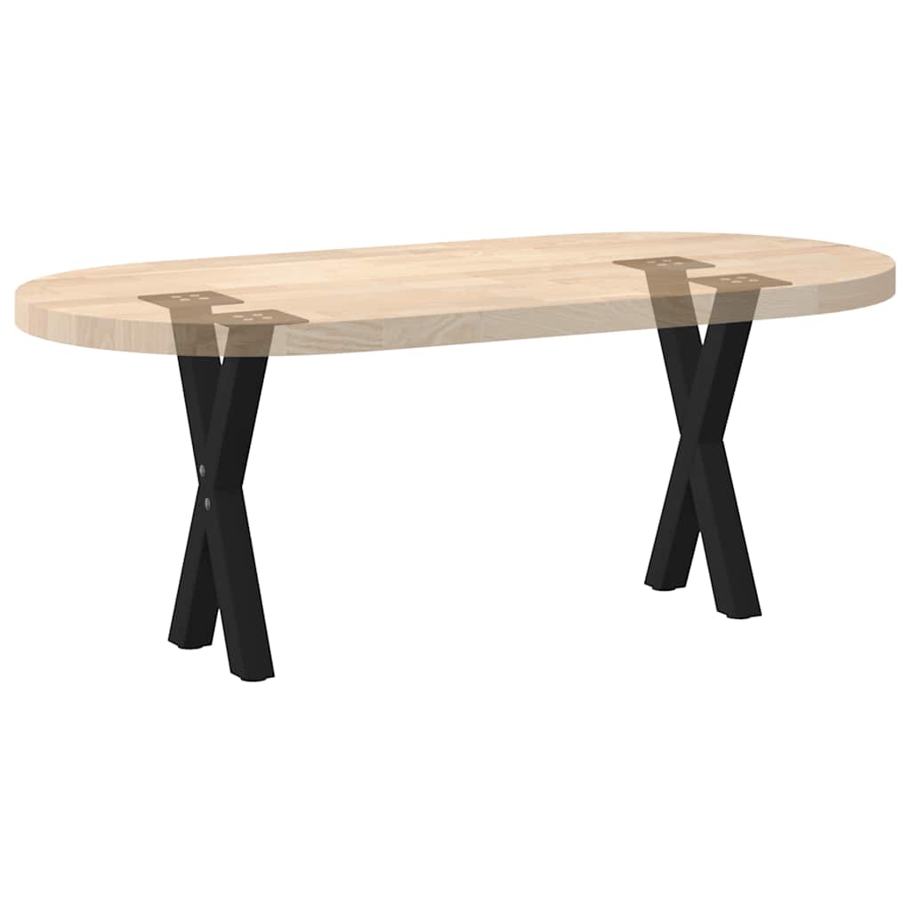 vidaXL Couchtischbeine X-Form 2 Stk. Schwarz 38x(42-43) cm Stahl
