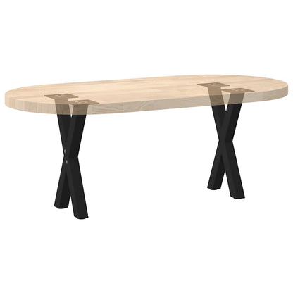 vidaXL Couchtischbeine X-Form 2 Stk. Schwarz 38x(42-43) cm Stahl