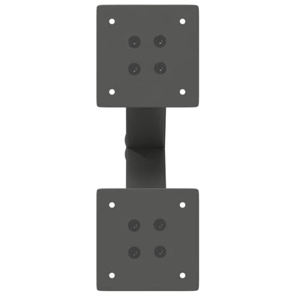 vidaXL Pieds de table basse en X 2 pcs Anthracite 38x(42-43) cm Acier