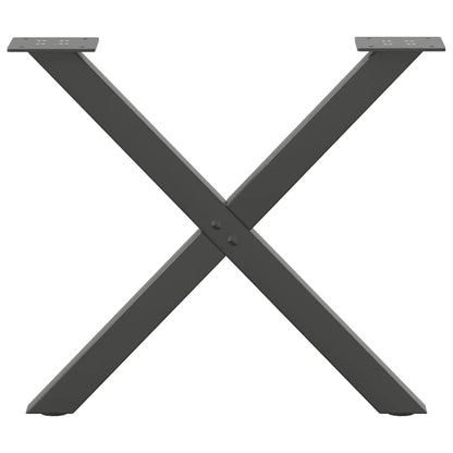 vidaXL Couchtischbeine X-Form 2 Stk. Anthrazit 50x(42-43) cm Stahl