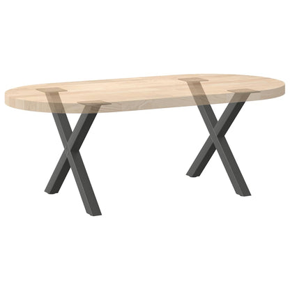vidaXL Couchtischbeine X-Form 2 Stk. Anthrazit 50x(42-43) cm Stahl