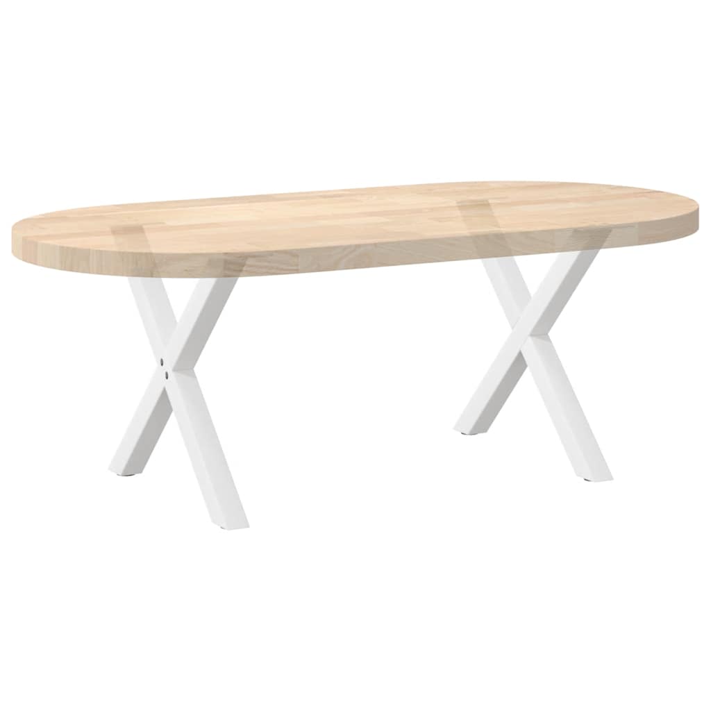 vidaXL Couchtischbeine X-Form 2 Stk. Weiß 60x(42-43) cm Stahl