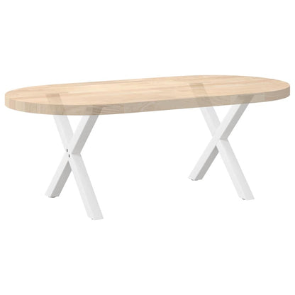 vidaXL Couchtischbeine X-Form 2 Stk. Weiß 60x(42-43) cm Stahl