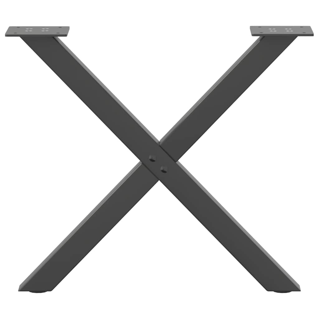 vidaXL Couchtischbeine X-Form 2 Stk. Anthrazit 60x(42-43) cm Stahl